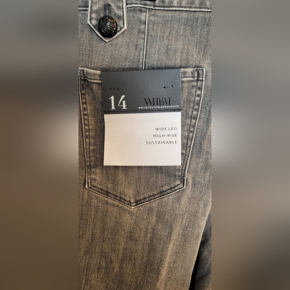 WHBM high waist wide leg jeans